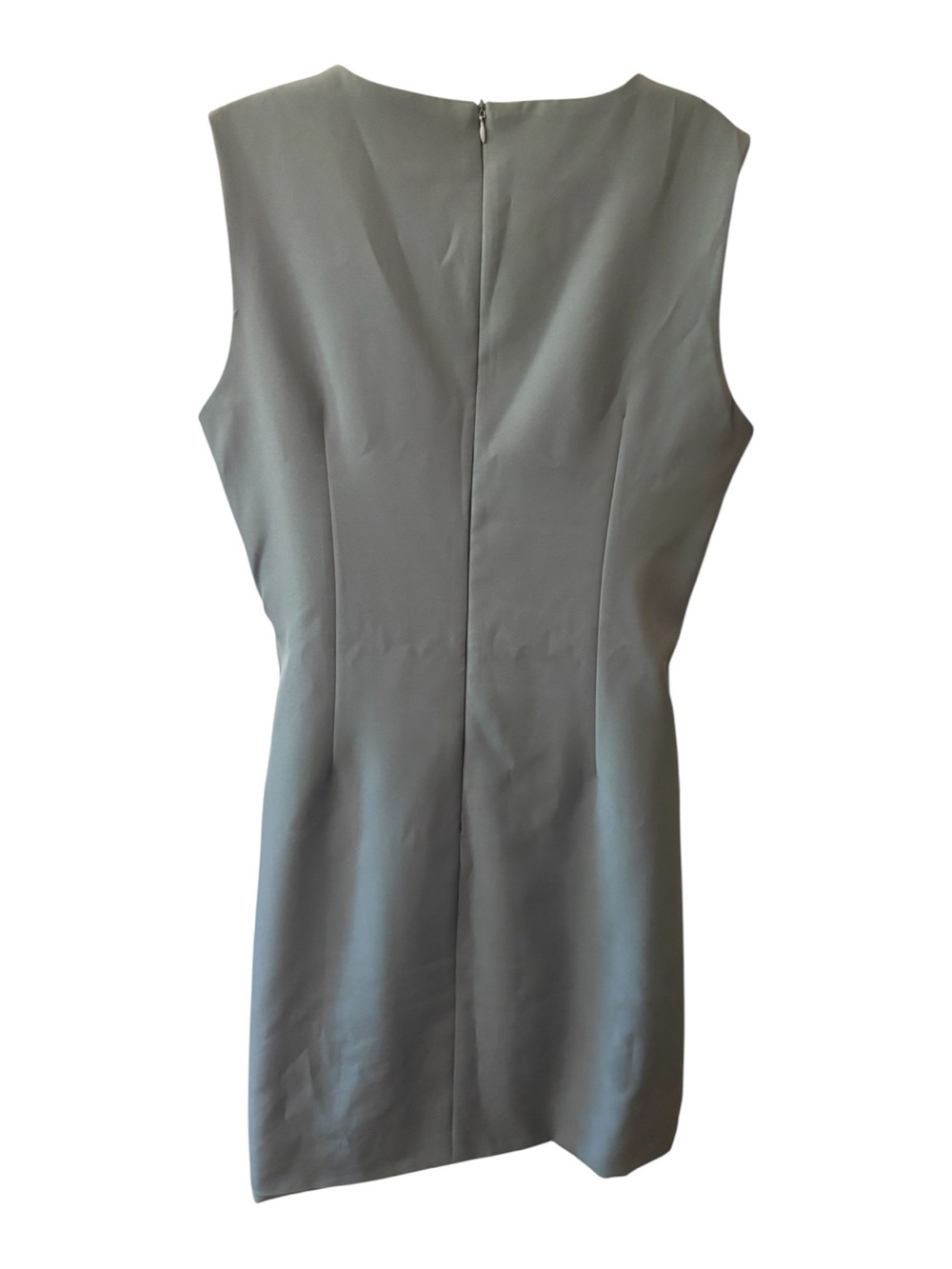 Tailored V-Neck Sleeveless Dress in Slate Blue - Picture 3 of 7